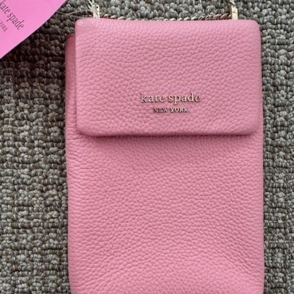 KATE SPADE Bradley North/South Leather Phone Crossbody-Rococo Pink - NWT - Picture 4 of 8